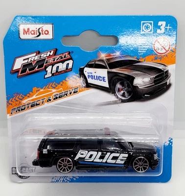 Maisto 2024 Fresh Metal 100 Protect & Serve Toy Police Car New In Package  - Image 1 of 4