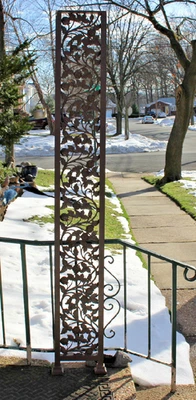 Enrejado de jardín vintage metal rosa flores diseños 84" alto arquitectónico Foto 1 de 4