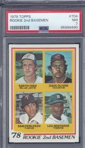 1978 TOPPS #704 ROOKIE 2ND BASEMEN LOU WHITAKER RC ROOKIE PSA 7 NM NEW CASE - Picture 1 of 2