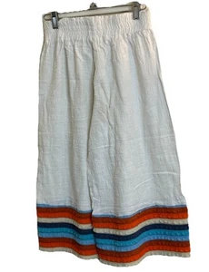Pantalones Surf Gitano Corte Pierna Ancha Multi Rayas Volantes Gauzyy Boho Payaso Playa - Imagen 1 de 6