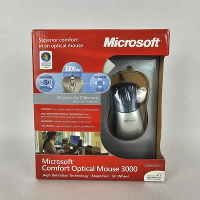 Microsoft Comfort Optical Mouse 3000 Wired Mouse - D1T-00002 - Image 1 of 4