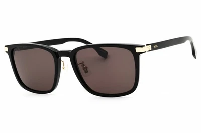 Gafas de sol Hugo Boss 1406/F/sk 2M2 IR marco negro dorado lentes grises 57 mm Foto 1 de 4
