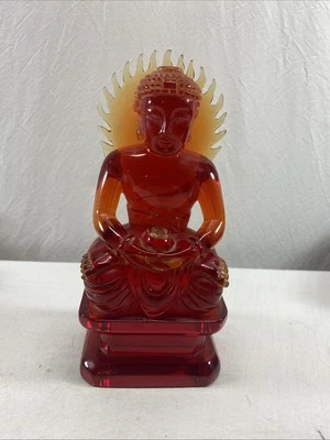 Vintage Grande Cereja Âmbar Pendurar Solto Kwan Yin 8” de Altura Excelente Estado - Imagem 1 de 4