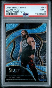 2024 Panini Select WWE Jacob Fatu #242 Mojo Prizm Fotl PSA 9 - Picture 1 of 2