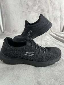 Scarpe da corsa uomo Skechers Memory Foam Elite Flex autentiche da uomo taglia 11 nere - Foto 1 di 8