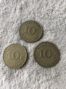 Peter Simper Medaille 10 Pence X3.  - Bild 1 von 2