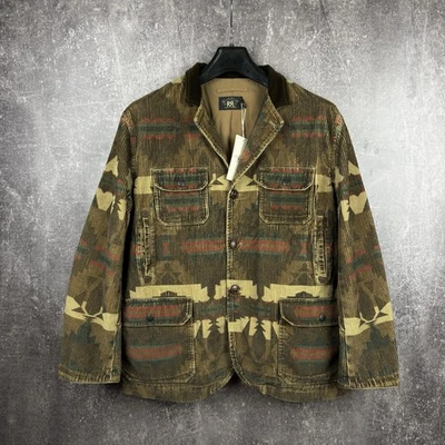 Double RL RRL Ralph Lauren Corduroy Field Jacket Blazer Southwestern Hunting L - Image 1 of 4