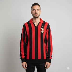 Suéter Jersey Tejido Manga Larga Fútbol AC Milan De Colección - M, Hecho en Italia 🇮🇹 - Imagen 1 de 12