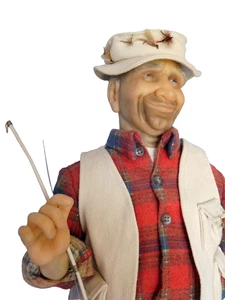Einzigartiger Künstler Lee Dunsmore 21" Cernit Fisherman Senior Man Implantat Haar - Bild 1 von 11