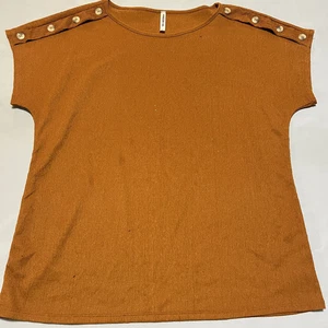Hanger55 Size 2XL women's short sleeve orange top - Picture 1 of 10
