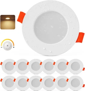 Faretti Da Incasso per Cartongesso Dimmerabile, Set Di 12 Faretto LED Interno Lu - Foto 1 di 12