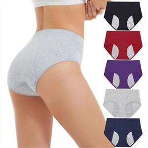 Womens Period Knickers Pants Cotton Ladies Leakproof n Underwear Menstrual M1T2