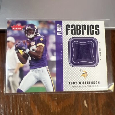 Troy Williamson 2006 Fleer Fabrics Game Used Jersey #TW Minnesota Vikings - Image 1 of 4