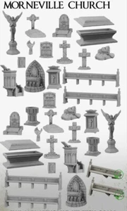 Mantic Games Terrain Crate Morneville Church Kickstarter Warhammer AoS D&D 28mm - Picture 1 of 5