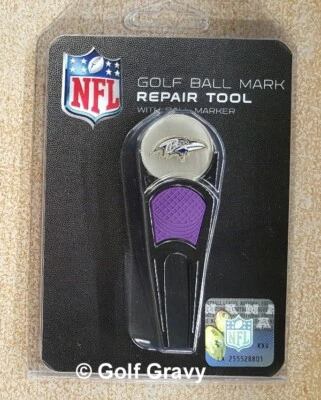 MCARTHUR / WINCRAFT NFL Golf Divot Fixer Repair Tool with Ball Marker - Baltimore Ravens