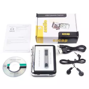 USB Cassette Player Portable Converter Recorder Convert Tapes to Digital MP3 - Picture 1 of 13