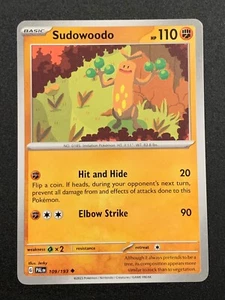 Sudowoodo | 109/193 | Poco común | Paldea escarlata y violeta evolucionada | Juego de cartas coleccionables Pokémon - Imagen 1 de 3