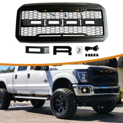 Grille For 2011-2016 F250 F350 Super Duty Grill Raptor Style Updated Version Foto 1 de 4