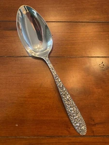 MINT CONDITION MANCHESTER SOUTHERN ROSE STERLING SILVER TABLE SERVING SPOON 8" - Picture 1 of 6