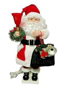 TELCO 24" ANIMATED MOTION-ETTE SANTA CLAUS W/ LIGHT BELL & GIFT SACK - Picture 1 of 4