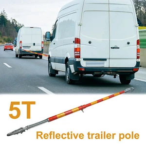 5000kg 5 Ton Steel Towing Bar Pole Recovery Towpole For Car Van Truck Heavy Duty - Picture 1 of 11