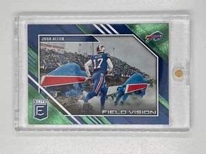 2023 Panini Donruss Elite Josh Allen Green Field Vision Buffalo Bills FV-1 - Picture 1 of 2