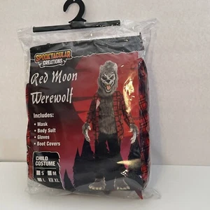 Spooktacular Red Moon Werewolf Halloween Costume Xl Boys New - Picture 1 of 4