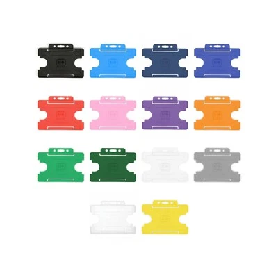 Plastic Rigid ID Card Holder Badge Pass Holder Photo ID Card Holder Security - Image 1 of 4