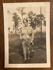 VTG 1931 Older Woman Lady Grandmother Fashion Dress Necklace Real Photo P10L11