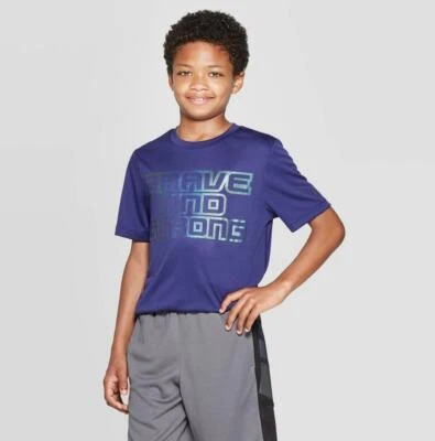 Boys' Graphic Tech T-Shirt Brave & Strong - C9 Champion (Purple, M) - Image 1 of 2