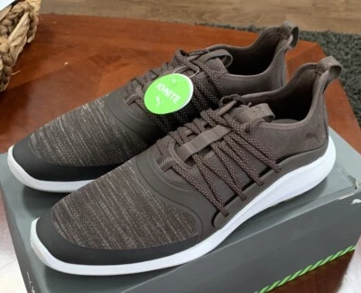 Туфли для гольфа мужские PUMA Ignite NXT Solelace PL без шипов шоколадно-коричневые жевательная резинка - 13 М - Изображение 1 из 4