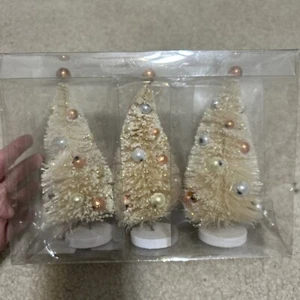 Neu mit Etikett Punze Flaschenbürste Bäume Elfenbein Gold 3er-Pack 7 Zoll - Bild 1 von 5