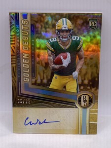 CHRISTIAN WATSON 2022 PANINI GOLD STANDARD GOLDEN DEBUTS ROOKIE AUTO /25 PACKERS