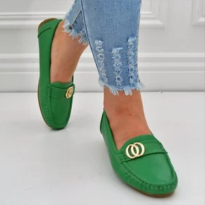 Zapatos de mujer bailarina zapatos bajos zapatillas verdes verano Low Turn zapatos casuales - Imagen 1 de 7