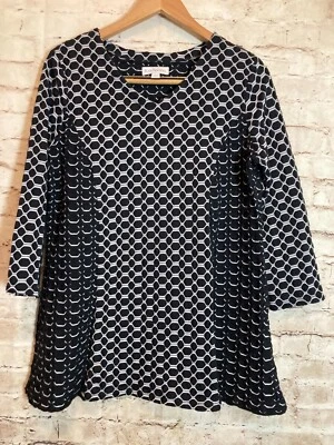 Top Kim Rogers para mujer grande Lagenlook artístico negro panal algodón texturizado Foto 1 de 4