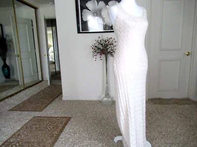 Vestido largo de punto blanco de invierno SANGRIA para mujer talla 2 NUEVO $185 Foto 1 de 4