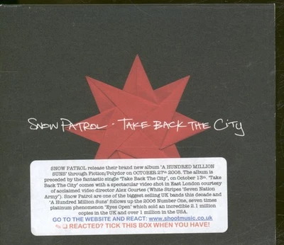 Snow Patrol Take Back The City CD Europa Fiction 2008 Promo Mit Info-Aufkleber - Bild 1 von 3