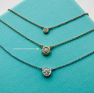 Tiffany & Co. 0.20 TCW Diamonds by the Yard Necklace in 18K Rose Gold Packaging - Image 1 of 4