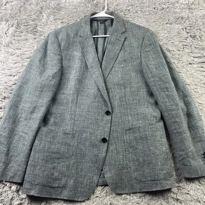Banana Republic Mens Linen Jacket Sports Coat 42R Slim Fit Gray - Image 1 of 4