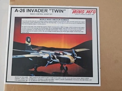 New Wing MFG A26 A-26 Invader Twin RC Remote Control Airplane Short Kit - Image 1 of 4