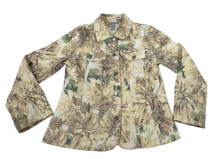 Vintage Analogy Beige Floral Embroidered Button Down Jacket. Women's - Size L - Picture 1 of 6