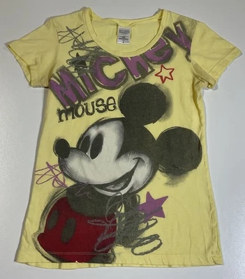 Camiseta Vintage Disney Mickey Graffiti Talla M Linda Arte Babydoll Y2K Foto 1 de 4