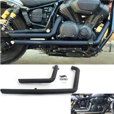 Tubos silenciadores de escape largos escalonados para Yamaha Star Bolt XVS950 XV950 Foto 1 de 4