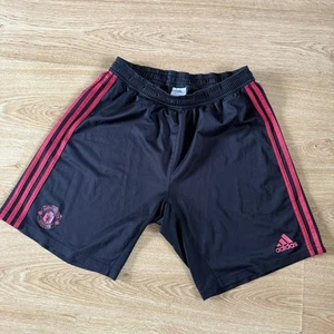Manchester United Training Shorts. Large L Official Adidas Black Adults Football - Picture 1 of 5
