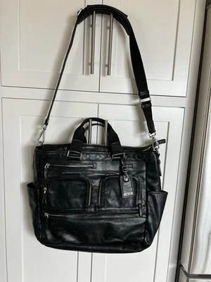 Tumi Leather Tote Bag Luggage Carry On - Image 1 of 4