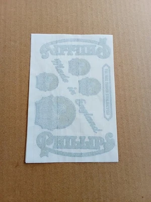 Calcomanía adhesiva de transferencia PHILLIPS Inglaterra para bicicleta de colección NOS Foto 1 de 4