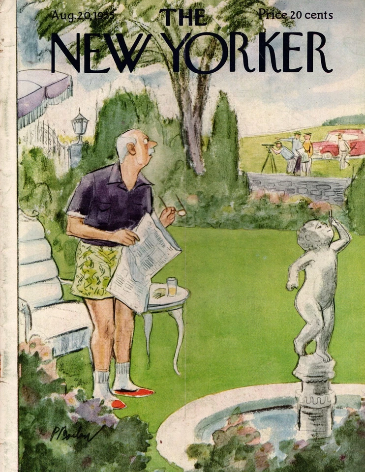 1955 New Yorker August 20 Surveying to develop the property Original cover only Foto 1 de 1