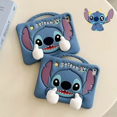 For iPad 11th A16 10th 10.9" 9 8 7 mini 7 6 Air Pro Stitch Kid Stand Case Cover - Image 1 of 4