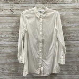 CAbi Womens S Shirt #5057 Vacation Button Up Love Carol Ruffle White Tunic - Picture 1 of 8