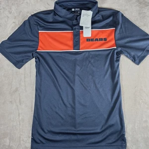 Chicago Bears Polo Shirt Mens  Small Blue Short Sleeve NFL Football New Da Caleb - Picture 1 of 8